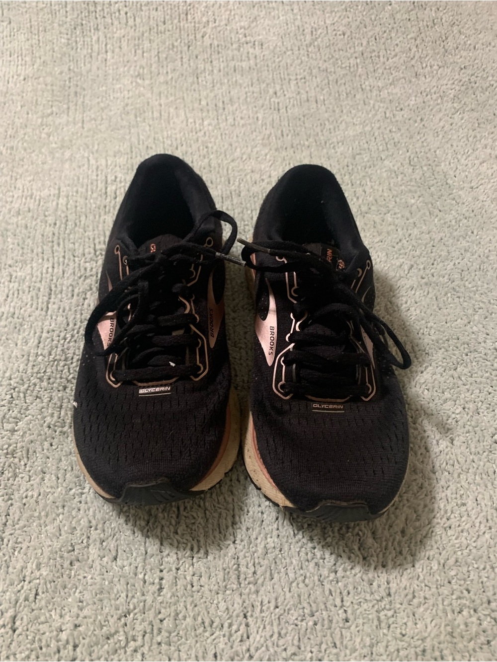 Brooks Women's Black Running Shoes with Rose Gold Trim